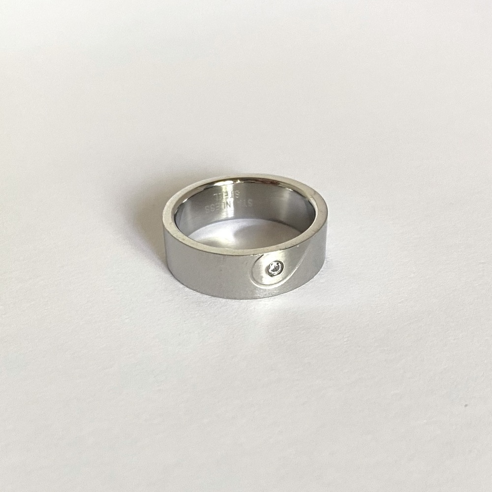 Men’s Diamond Accent Stainless Steel Ring